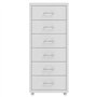 Schedario Mobile Grigio 28x41x69 cm in Metallo