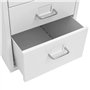 Schedario Mobile Grigio 28x41x69 cm in Metallo