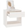 Comodini 2 pz Bianchi 40x31x40 cm in Legno Massello di Pino