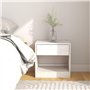 Comodini 2 pz Bianchi 40x31x40 cm in Legno Massello di Pino