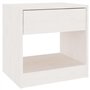Comodini 2 pz Bianchi 40x31x40 cm in Legno Massello di Pino