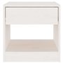 Comodini 2 pz Bianchi 40x31x40 cm in Legno Massello di Pino