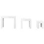VidaXL Tables basses gigognes 3 pcs Blanc brillant Aggloméré