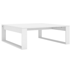 Table basse Blanc 100x100x35 cm Bois d'ingénierie