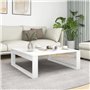 Table basse Blanc 100x100x35 cm Bois d'ingénierie
