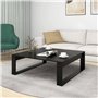 Table basse Noir 100x100x35 cm Bois d'ingénierie
