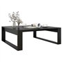 Table basse Noir 100x100x35 cm Bois d'ingénierie