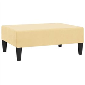 vidaXL - Polsterhocker - Fußhocker Creme 78x56x32 cm Samt
