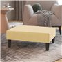 vidaXL - Polsterhocker - Fußhocker Creme 78x56x32 cm Samt