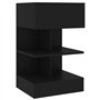 Comodino Nero 40x35x65 cm in Legno Multistrato