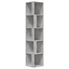 Armadio Angolare Grigio Cemento 33x33x164,5 cm in Truciolato