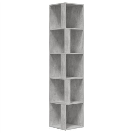 Armadio Angolare Grigio Cemento 33x33x164,5 cm in Truciolato
