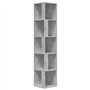 Armadio Angolare Grigio Cemento 33x33x164,5 cm in Truciolato