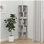 Armadio Angolare Grigio Cemento 33x33x164,5 cm in Truciolato