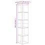 Armadio Angolare Grigio Cemento 33x33x164,5 cm in Truciolato