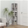 Armadio Angolare Grigio Cemento 33x33x164,5 cm in Truciolato
