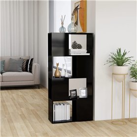 VidaXL étagère à livres Classique 4 niveaux Noir Lucide 60x24x124,5 cm