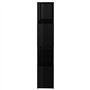 VidaXL étagère à livres Classique 4 niveaux Noir Lucide 60x24x124,5 cm