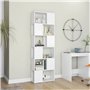 vidaXL Étagère d'Angle Classique 60x24x186 cm - 6 Étagères - Robuste - Blanc