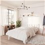 vidaXL Cadre de lit pour adulte en pin massif blanc 100x200 cm