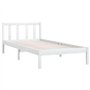 vidaXL Cadre de lit pour adulte en pin massif blanc 100x200 cm