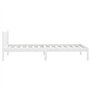 vidaXL Cadre de lit pour adulte en pin massif blanc 100x200 cm