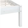 vidaXL Cadre de lit pour adulte en pin massif blanc 100x200 cm