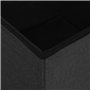 Tabouret de rangement pliable Noir Faux lin