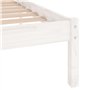 vidaXL Bois de Pin Massif Cadre de Lit Sommier à Lattes Lit Double Lit Adulte Cadre à Lattes sur Pied Chambre à Coucher Intérieu