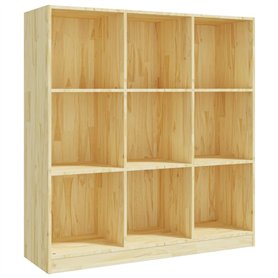 vidaXL Meuble à livres en pin massif - Séparateur de pièce spacieux et élégant avec 9 compartiments - Pour livres, DVD et décora