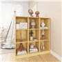vidaXL Meuble à livres en pin massif - Séparateur de pièce spacieux et élégant avec 9 compartiments - Pour livres, DVD et décora
