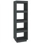 Libreria/Divisorio Grigio 40x35x135 cm in Massello di Pino