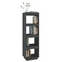 Libreria/Divisorio Grigio 40x35x135 cm in Massello di Pino