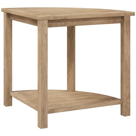 vidaXL Banc de douche d'angle en teck massif 50 x 40 x 45 cm