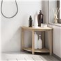 vidaXL Banc de douche d'angle en teck massif 50 x 40 x 45 cm