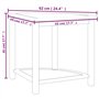 vidaXL Banc de douche d'angle en teck massif 50 x 40 x 45 cm