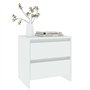 vidaXL Comodino Bianco 45x34,5x44,5 cm in Legno Ingegnerizzato