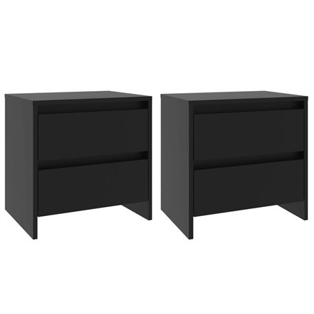 vidaXL Comodini 2 pz Neri 45x34,5x44,5 cm in Truciolato