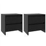 vidaXL Comodini 2 pz Neri 45x34,5x44,5 cm in Truciolato