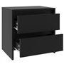 vidaXL Comodini 2 pz Neri 45x34,5x44,5 cm in Truciolato