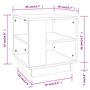 vidaXL Tavolino da Salotto Rovere Sonoma 40x40x43 cm Legno Multistrato