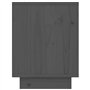 Comodino Grigio 40x30x40 cm in Legno Massello di Pino