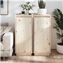 vidaXL Credenze 2 pz 31,5x34x75 cm in Legno Massello di Pino