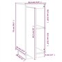 vidaXL Credenze 2 pz 31,5x34x75 cm in Legno Massello di Pino