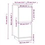 Buffet en pin massif 31,5 x 34 x 75 cm