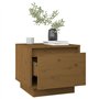 Comodino Miele 35x34x32 cm in Legno Massello di Pino