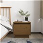 Comodino Miele 35x34x32 cm in Legno Massello di Pino