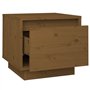 Comodino Miele 35x34x32 cm in Legno Massello di Pino