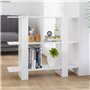 vidaXL Étagère à Livres Classique 100x30x87 cm Blanc Verni 1 Niveau 18 kg Montage au Sol