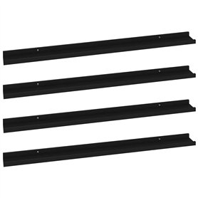 VidaXL Étagères murales 4 pcs Noir 100x9x3 cm